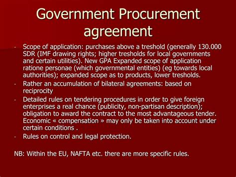 government procurement agreement upsc
